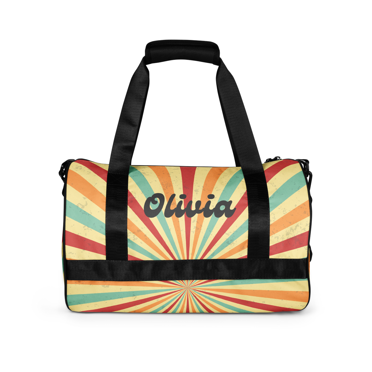 Custom Retro Sunburst Gym Bag