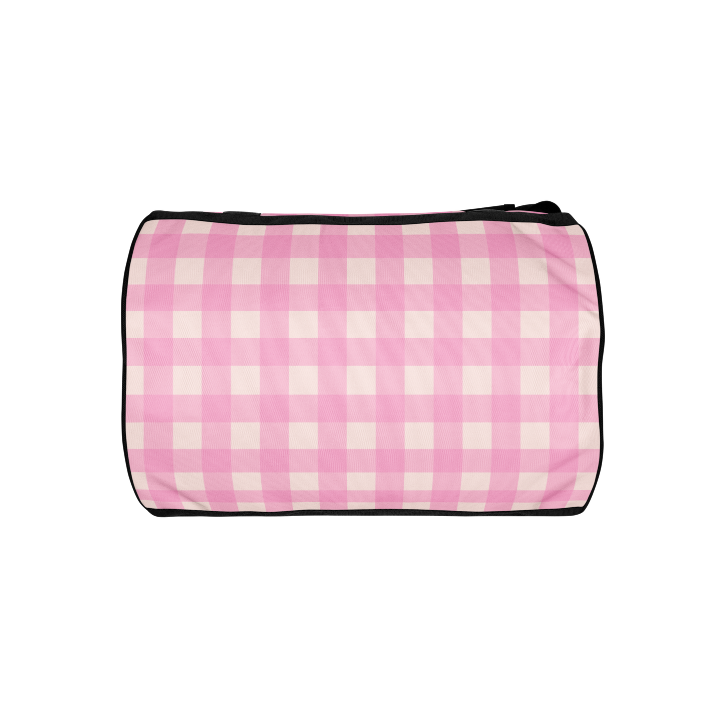 Custom Name Pink Plaid Gym Bag