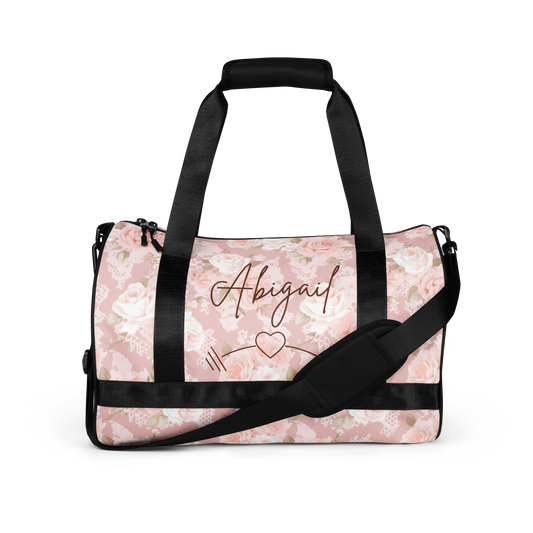 Custom Name Roses Gym Bag