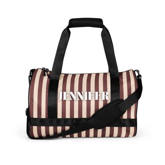 Custom Retro Stripped Gym Bag