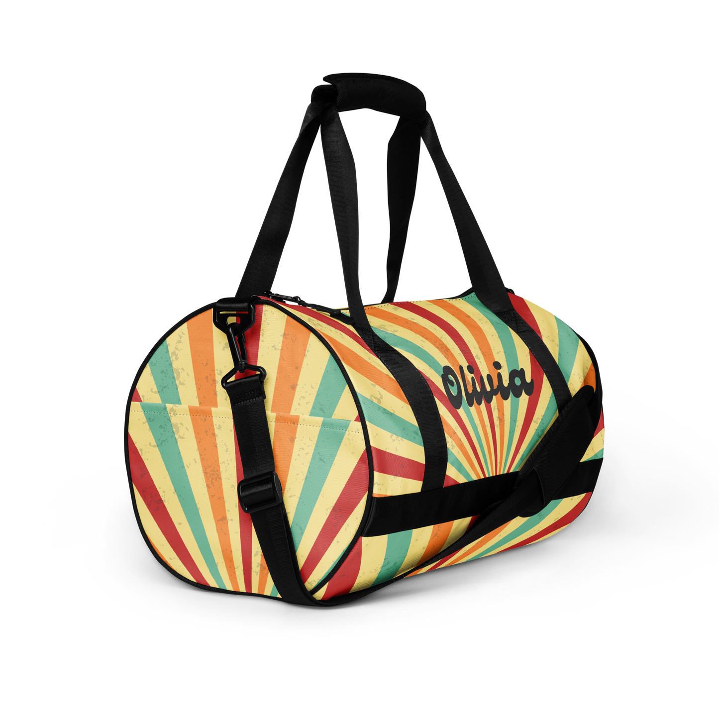 Custom Retro Sunburst Gym Bag