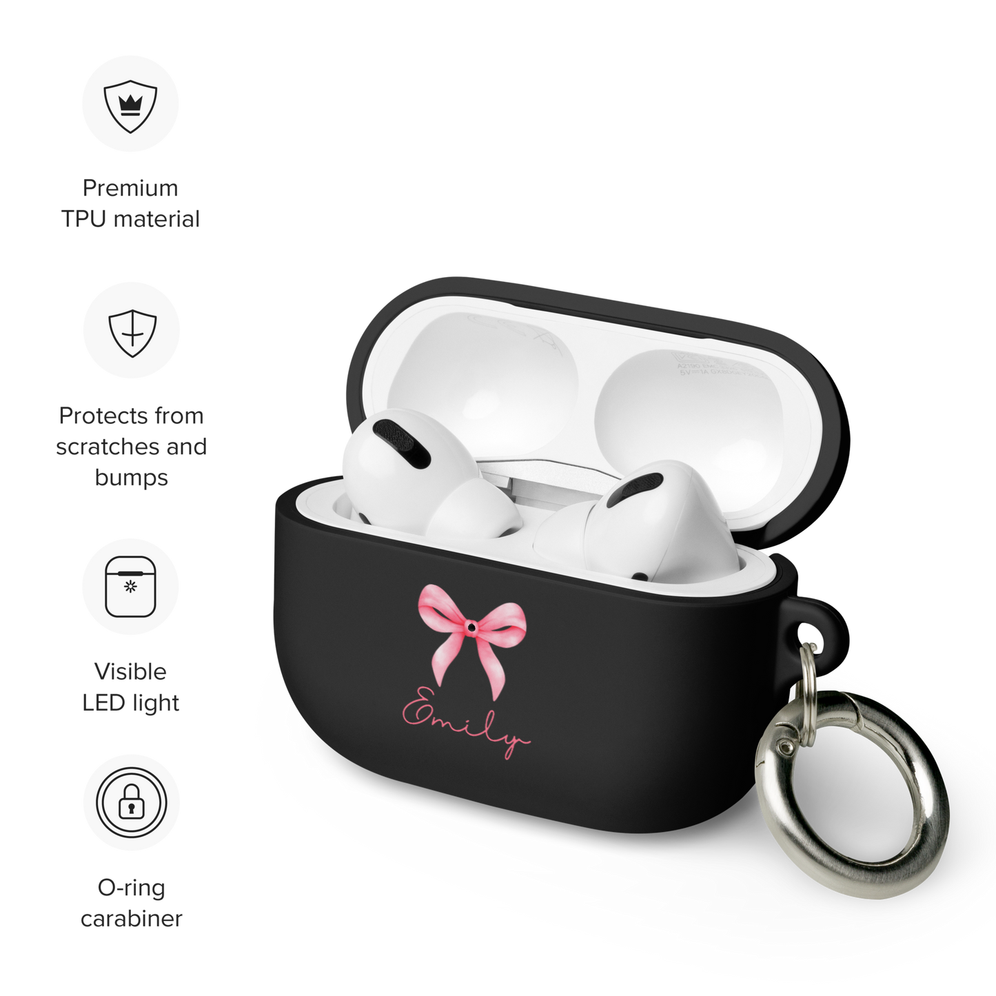 Custom Pink Ribbon AirPods Case