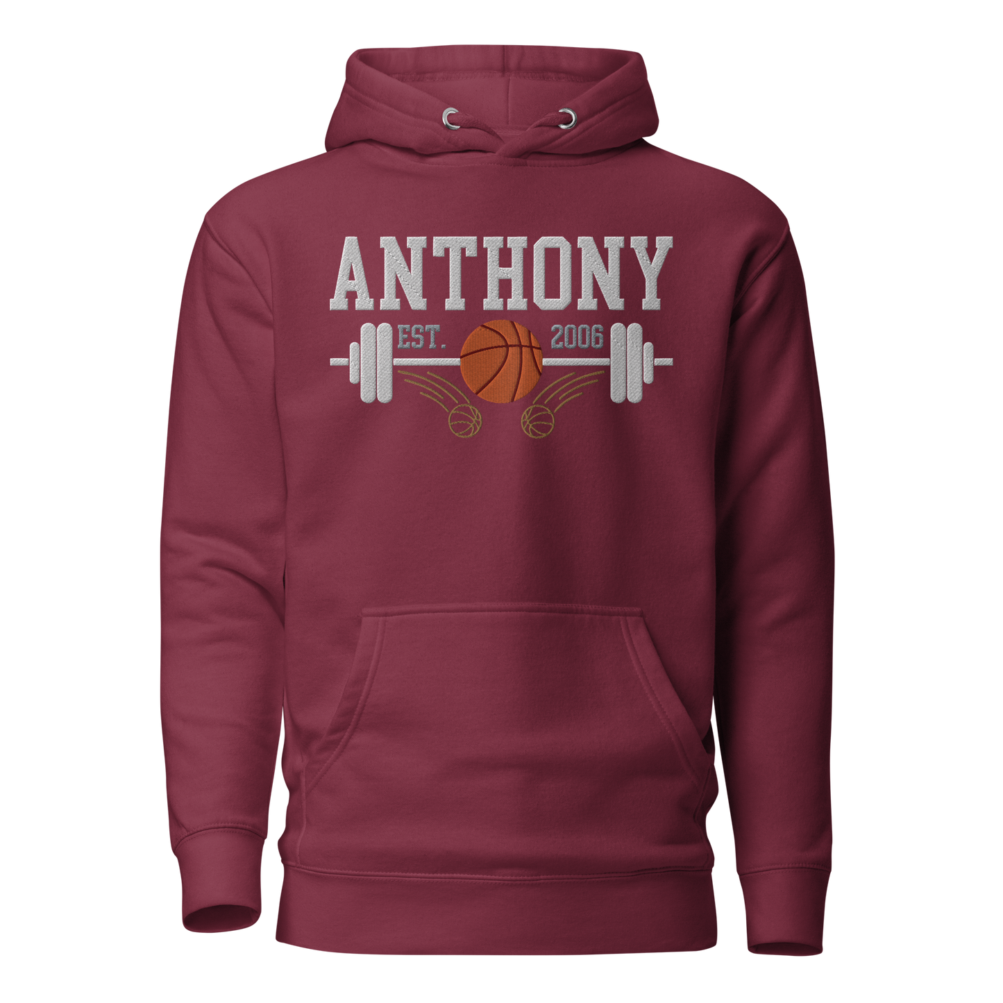 Custom Gym & Basketball Embroidered Hoodie