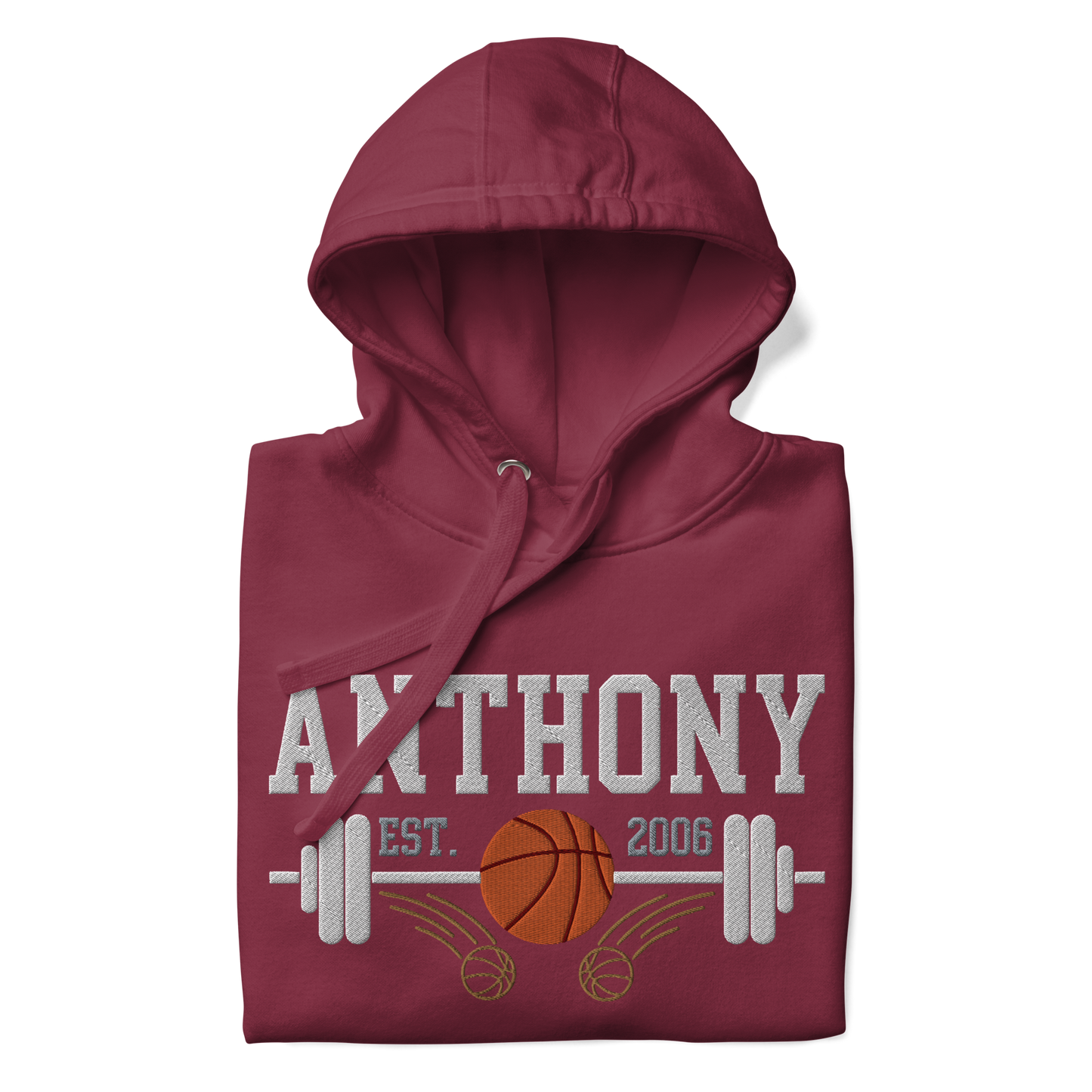 Custom Gym & Basketball Embroidered Hoodie